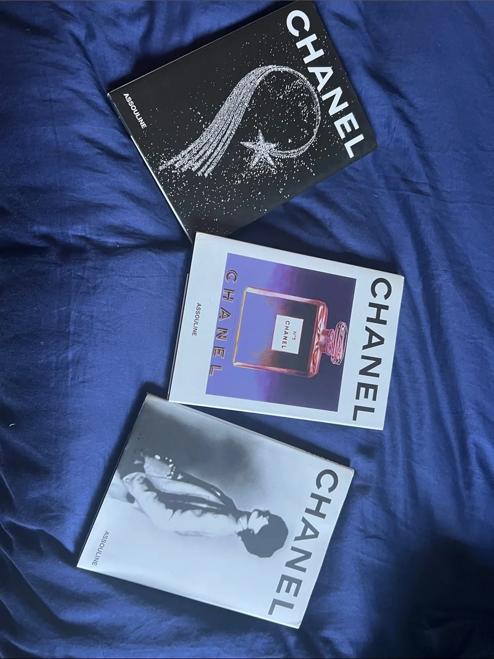 CHANEL Black White and Purple Coffee Table Book Set